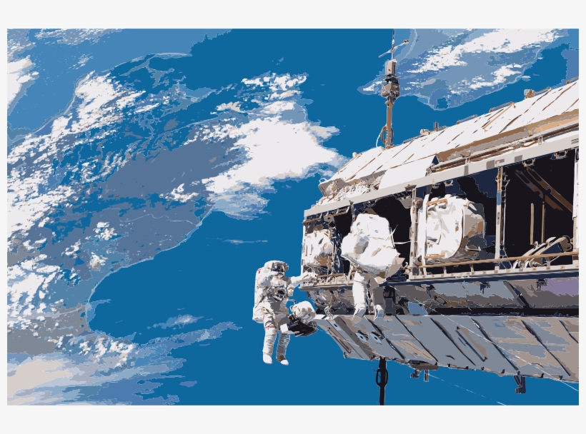 International Space Station Outer Space Astronaut Space - International Space Station, transparent png #1343876