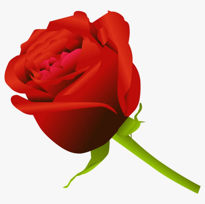 Simple Rose By Dekomaru - Clip Art Rose Flower, transparent png #1344049