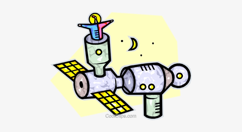 Space Station Royalty Free Vector Clip Art Illustration - Raumstation Clipart, transparent png #1344191