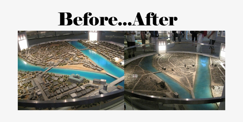 A Model Of Hiroshima Before And After The Bomb - Hiroshima Model, transparent png #1344675