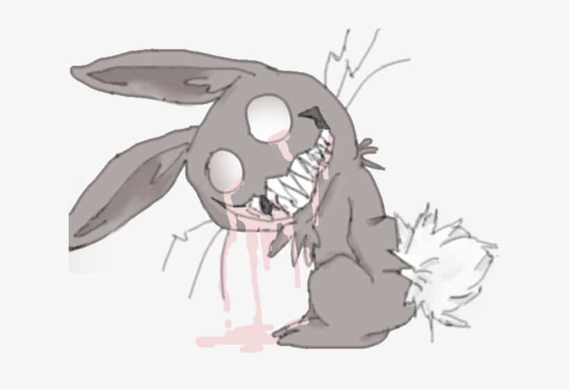 Drawing Transparent Creepy Jpg Library Library - Creepy Bunny Drawing, transparent png #1345344