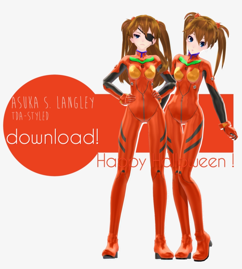 Tda Langley Asuka By Satariia Download Dl Ko - Cartoon, transparent png #1345952