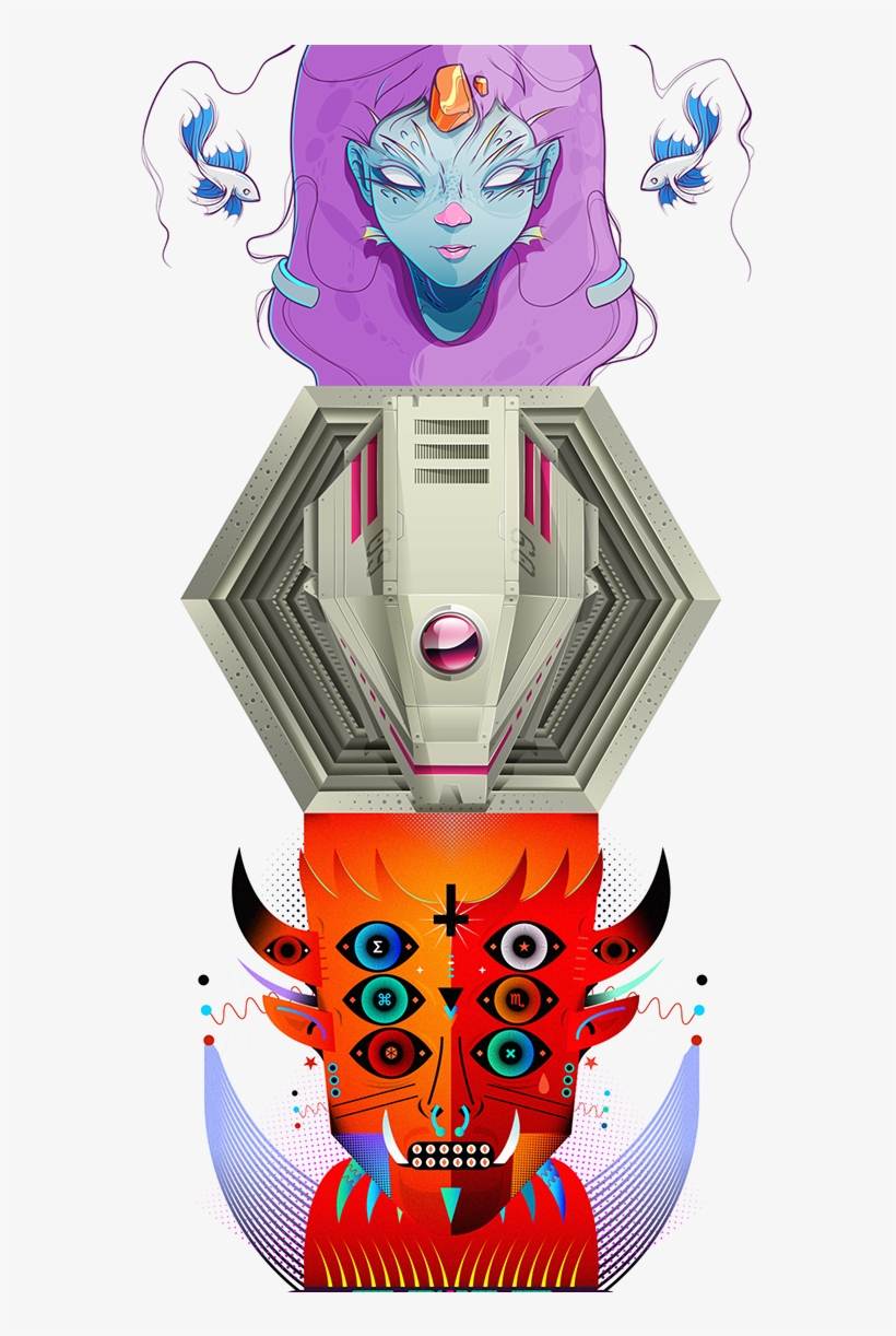 Totem Exquis By Zuco • - Totem, transparent png #1346023