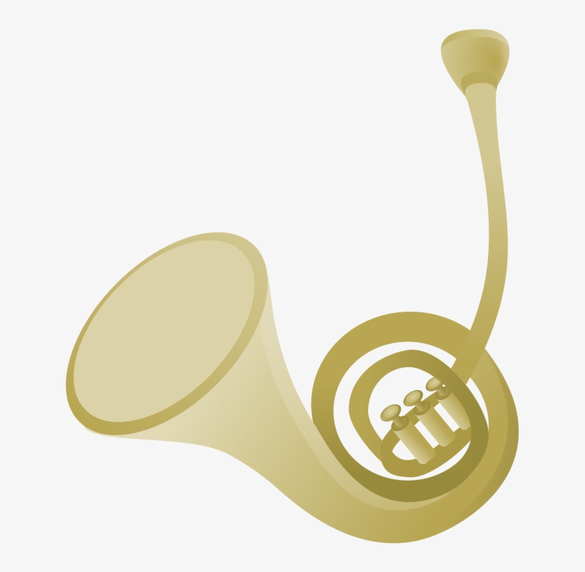 Free French Horn Clip Art - French Horn Simple, transparent png #1346308