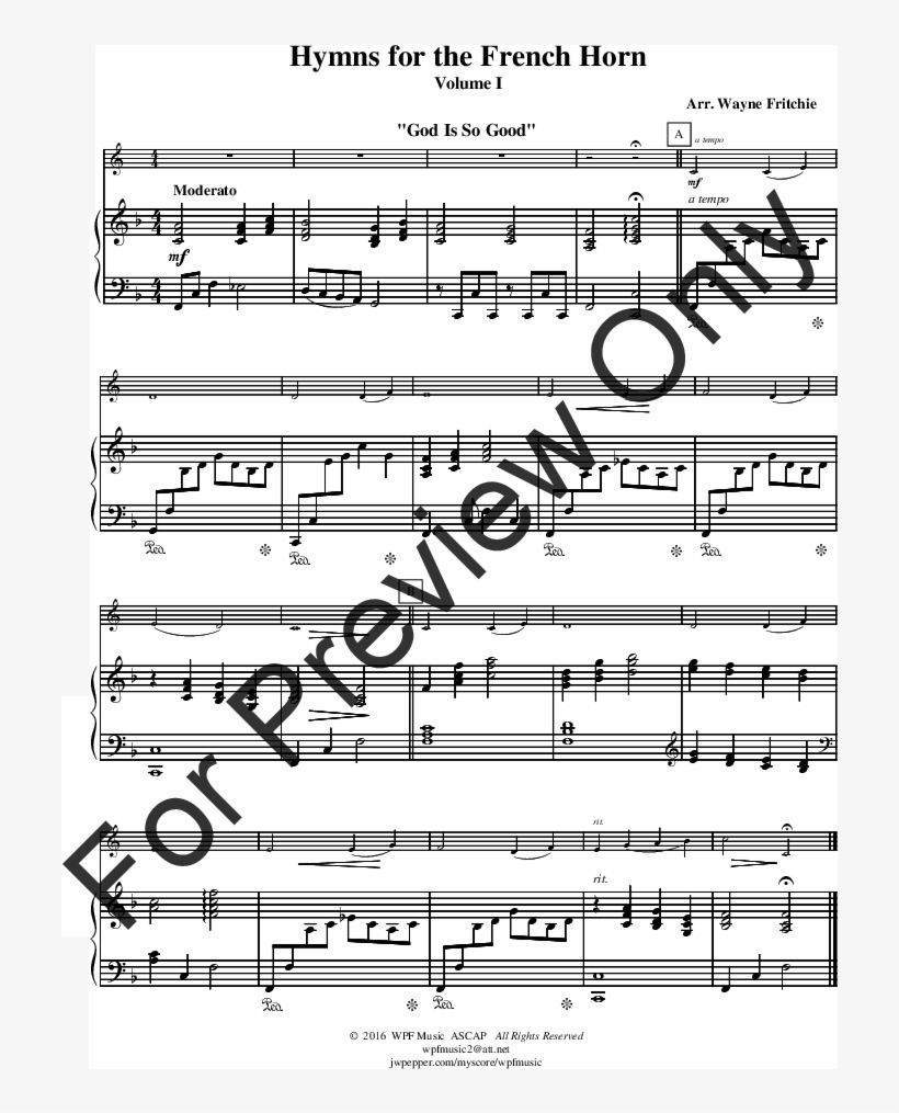Hymns For The French Horn Volume I Thumbnail - Norbert Schultze, transparent png #1346842
