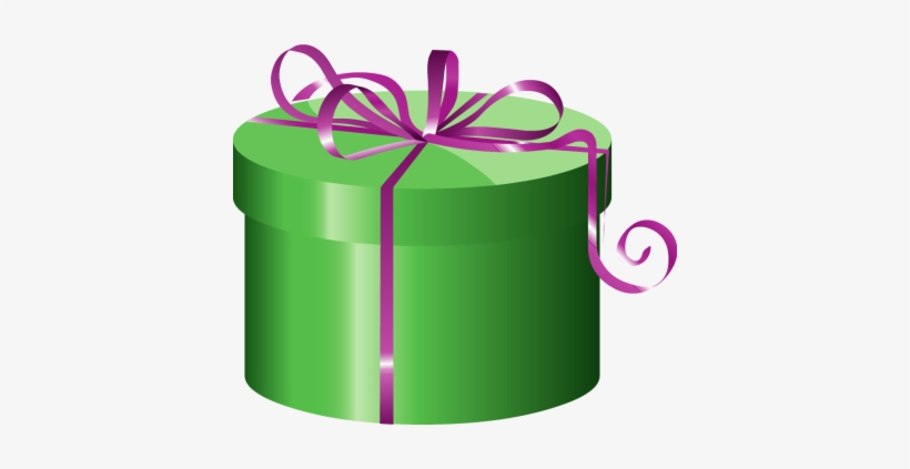 Box Clipart Gift Box - Green And Purple Gift, transparent png #1346904