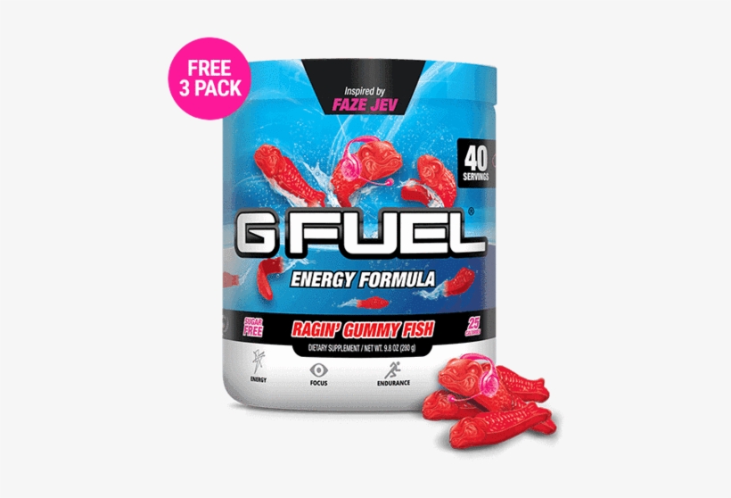 Ragin' Gummy Fish Tub Free 3 Pack - G Fuel Ragin Gummy Fish, transparent png #1347085