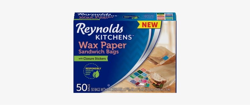 Wax Paper Sandwich Bags - Reynolds Wax Sandwich Bags, transparent png #1347177