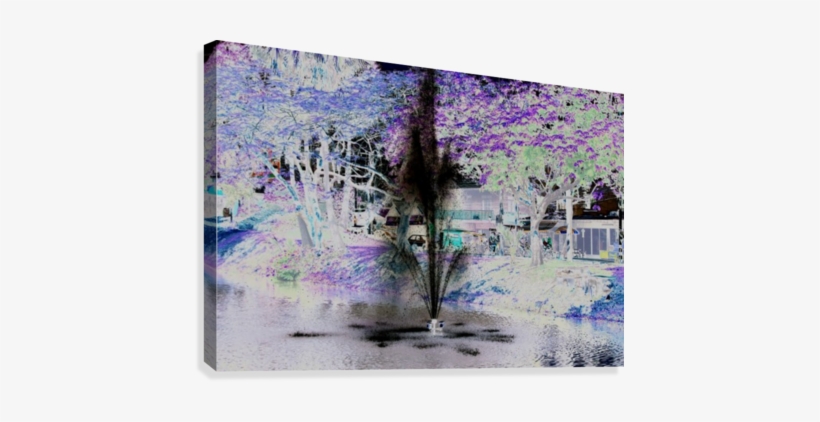 Fountain In Tree Lined Moat - Birch, transparent png #1347494