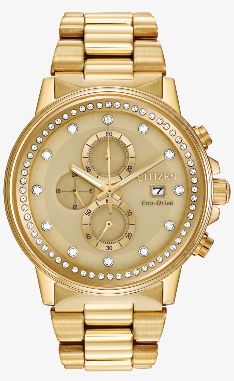 Chandler - Citizen Gold Watch With Diamonds, transparent png #1347667