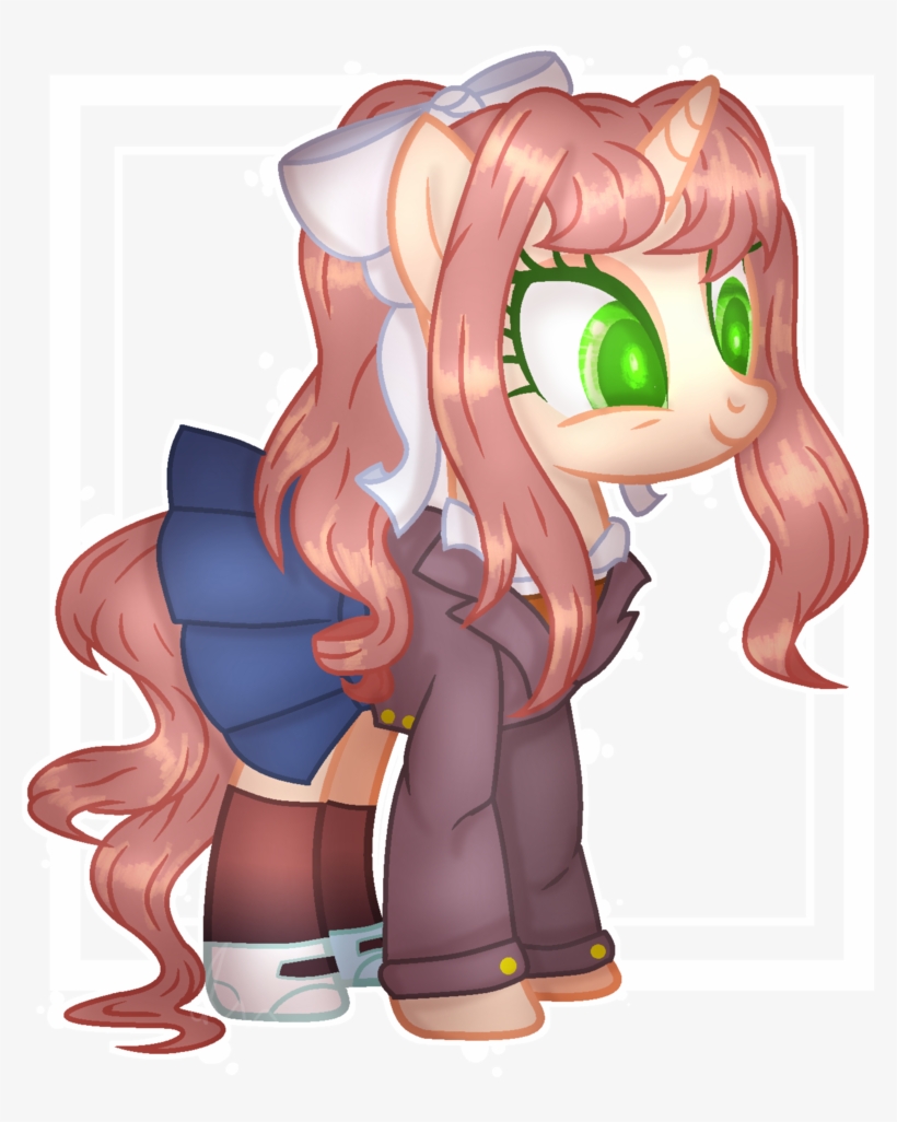 Chibifox25, Bow, Clothes, Colored Pupils, Doki Doki - Just Monika Transparent Background, transparent png #1347778