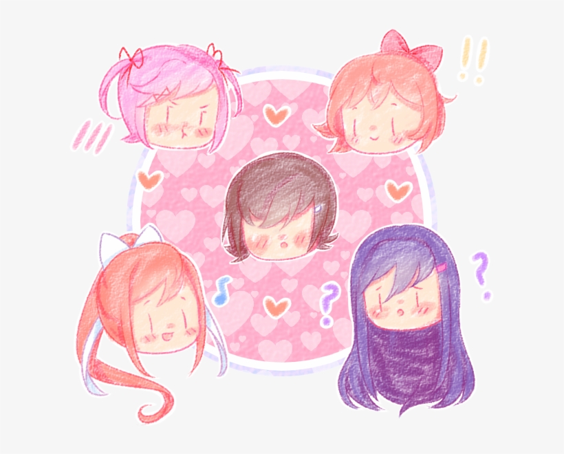 Doki Literature Yuri Minimalism By Carionto - Did I Say Okie Doki, transparent png #1347902