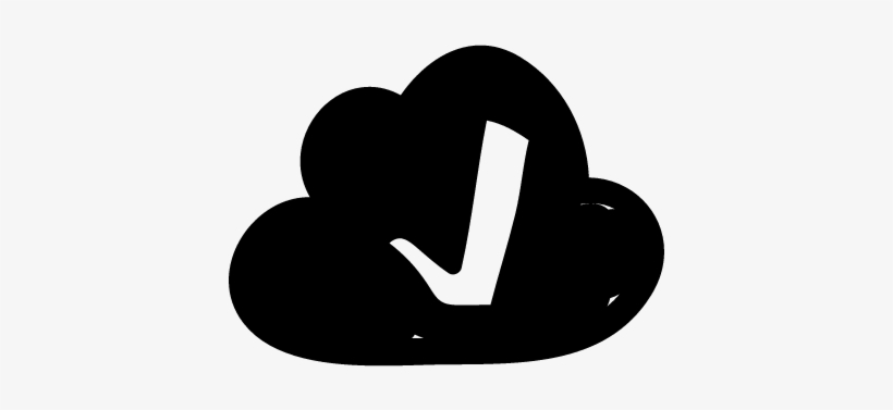 Cloud With Check Mark Vector - Cloud, transparent png #1348522