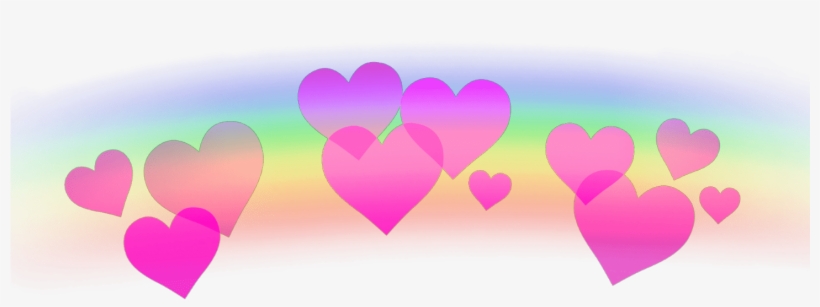 Hearts Heart Rainbow Coeurs Corazones Ftestickers Stick Picsart Heart Free Transparent Png Download Pngkey