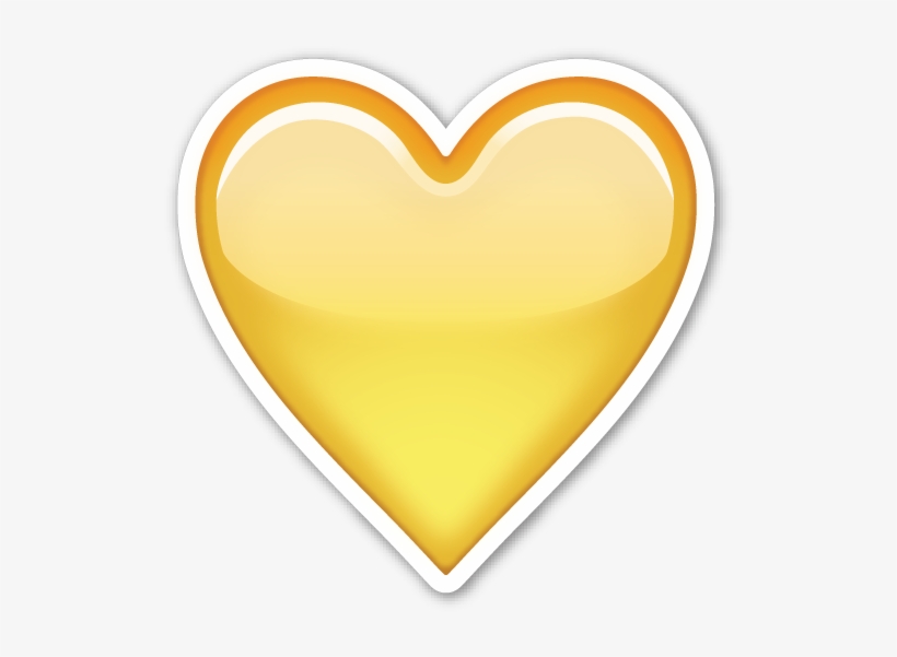 Yellow Heart - Emoji De Corazon Amarillo, transparent png #1349029