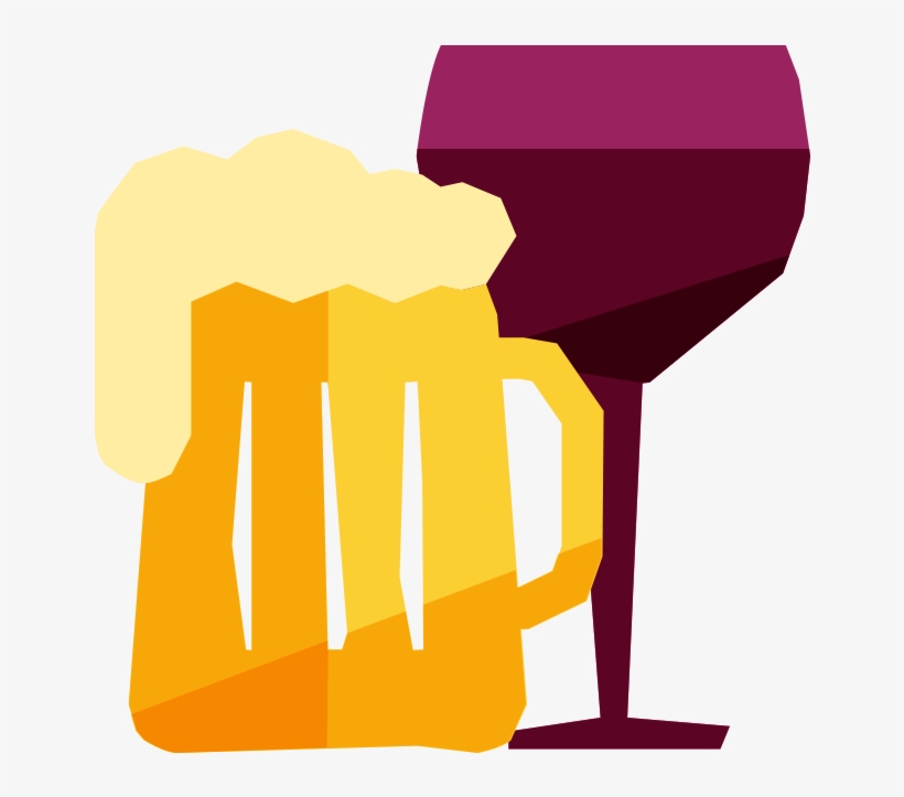 Sangria Clipart Beer Wine - Beer And Wine Cartoon, transparent png #1349099