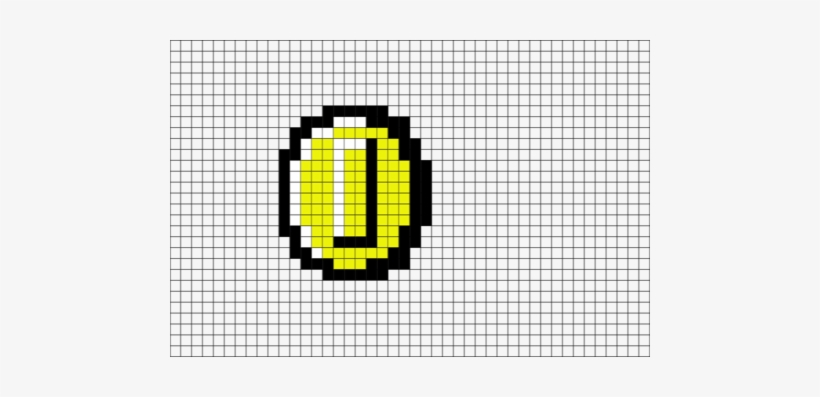 Coin Mario Pixel Art - Super Mario Coin Pixel Art, transparent png #1349499