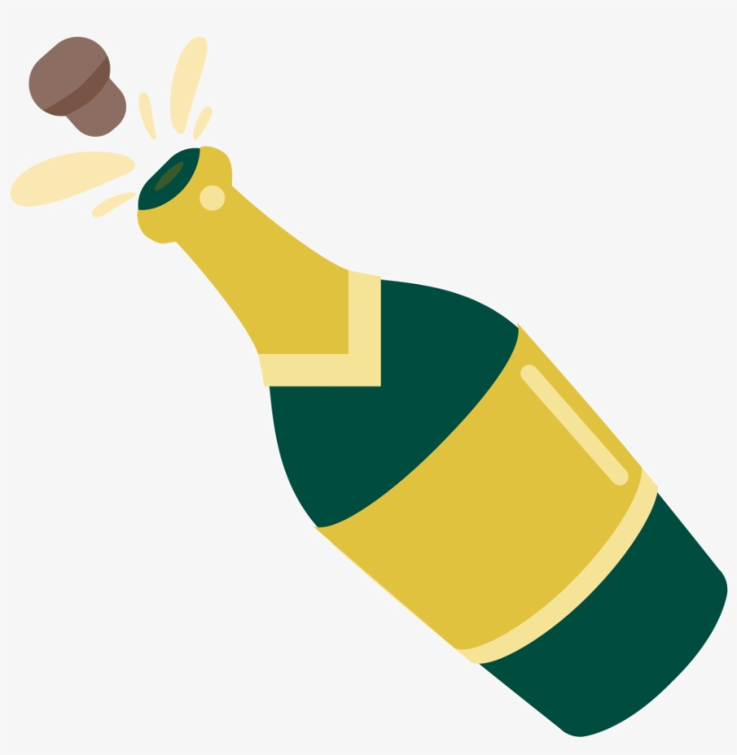 Open - Emojis Botella Champagne Png, transparent png #1349611