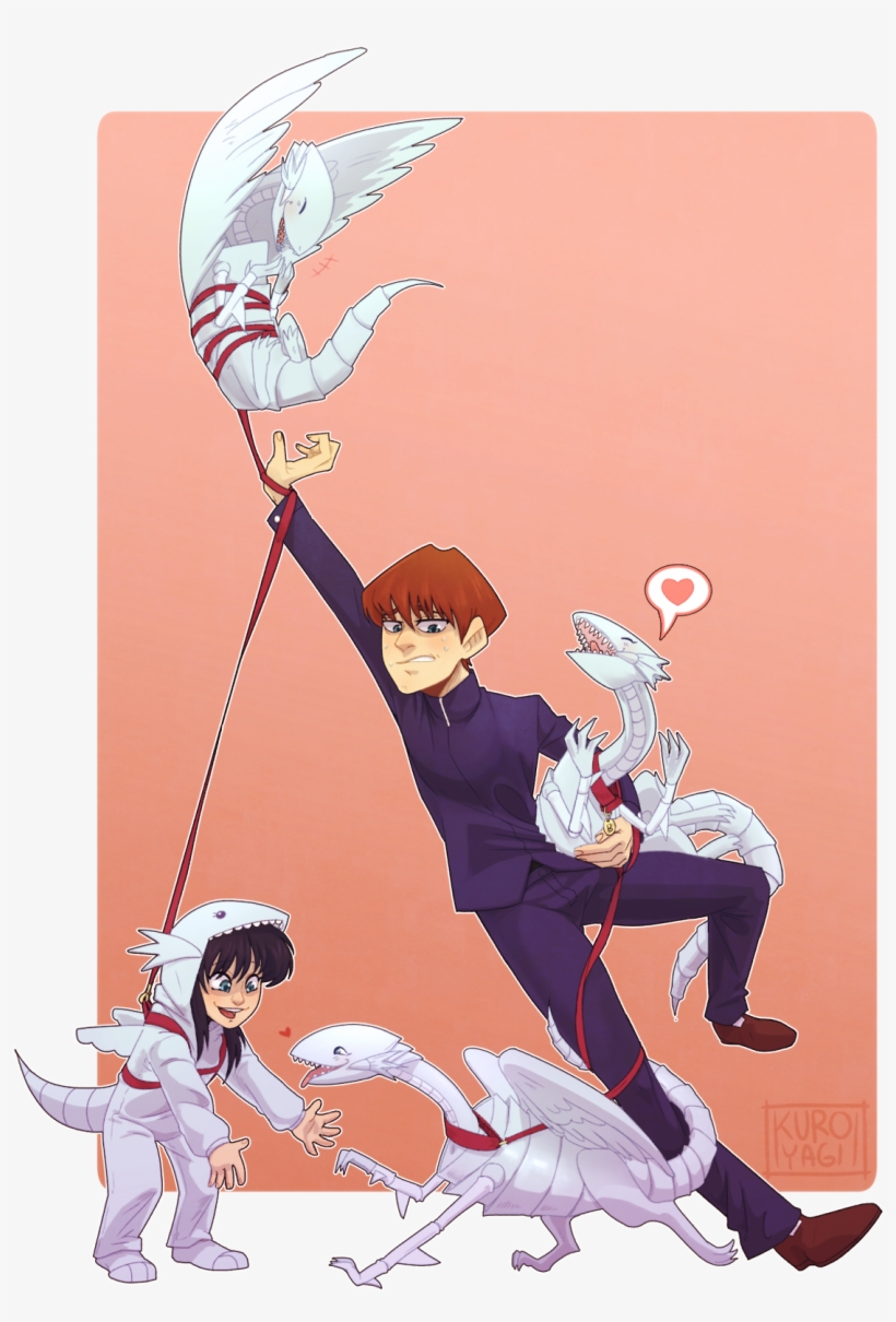 Seto Kaiba And His Three Blue Eyes White Dragons, Plus - Anime, transparent png #1349907