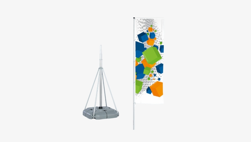 Telescopic Flagpole With Water Base - Custom Banner Flag W/ Telescoping Pole And Stand, transparent png #1350060