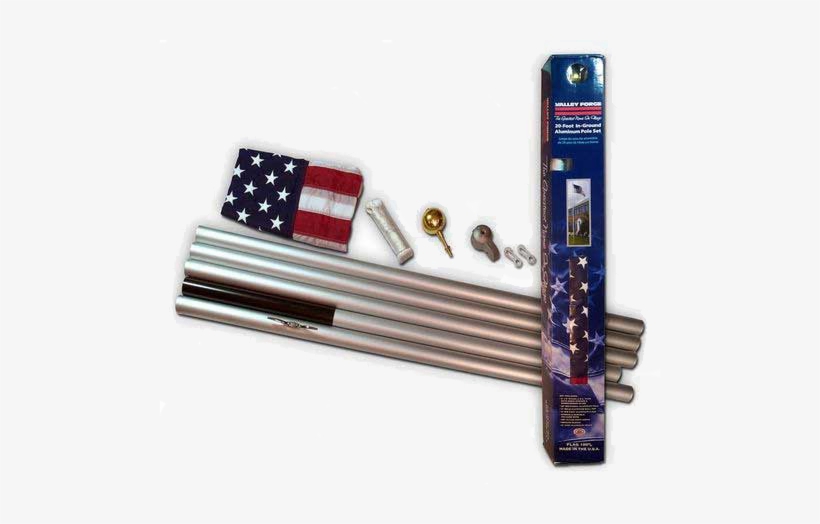 20 Ft Sectional Flagpole Kit - American Flag Pole Kit 20 Foot, transparent png #1350199