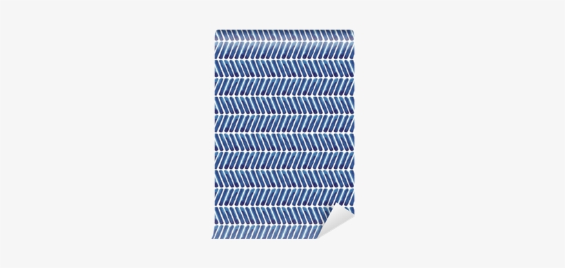 Blue Chevron Watercolor Pattern - Chain-link Fencing, transparent png #1350666