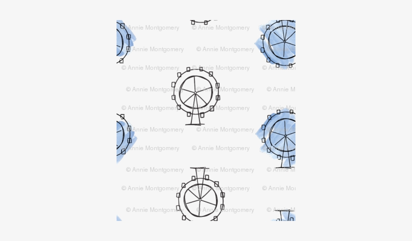 Ferris Wheels Watercolor Medium - Circle, transparent png #1350906