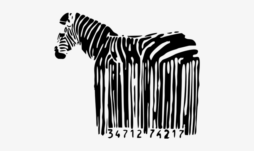 Cebra Código De Barras - Cebra Con Codigo De Barras, transparent png #1351318