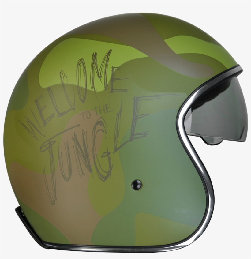 Army Green Motorbike Helmet - Motorcycle Helmet, transparent png #1351524