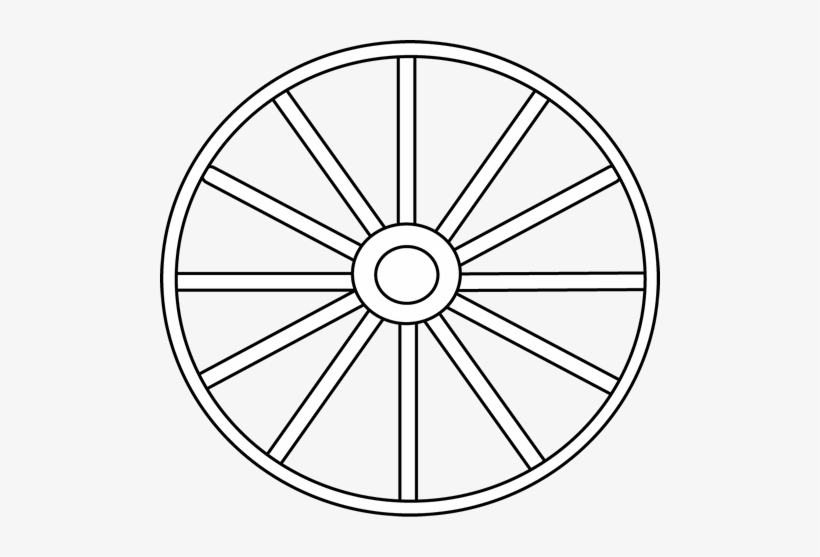 Ferris Wheel Clipart Outline - Wheel Clipart Black And White, transparent png #1351949