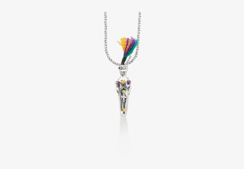 Voodoo Doll Pendant - Mignon Faget Voodoo Doll Mardi Gras Pendant Necklace, transparent png #1352195