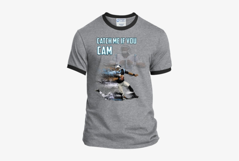 Cam Newton Panthers Custom Designed Fan Ringer Tee - Smart T Shirt Design, transparent png #1352518