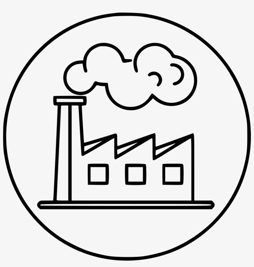 Factory Industry Polution Smoke Comments - Factory Images For Drawing, transparent png #1352763