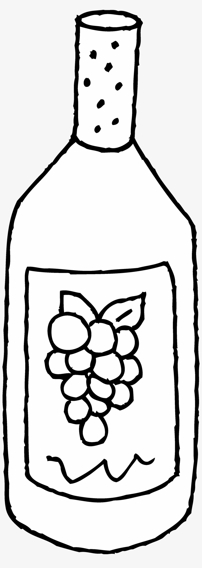 White Bottle Wine Clipart - Black And White Wine Goblet Clipart, transparent png #1353319