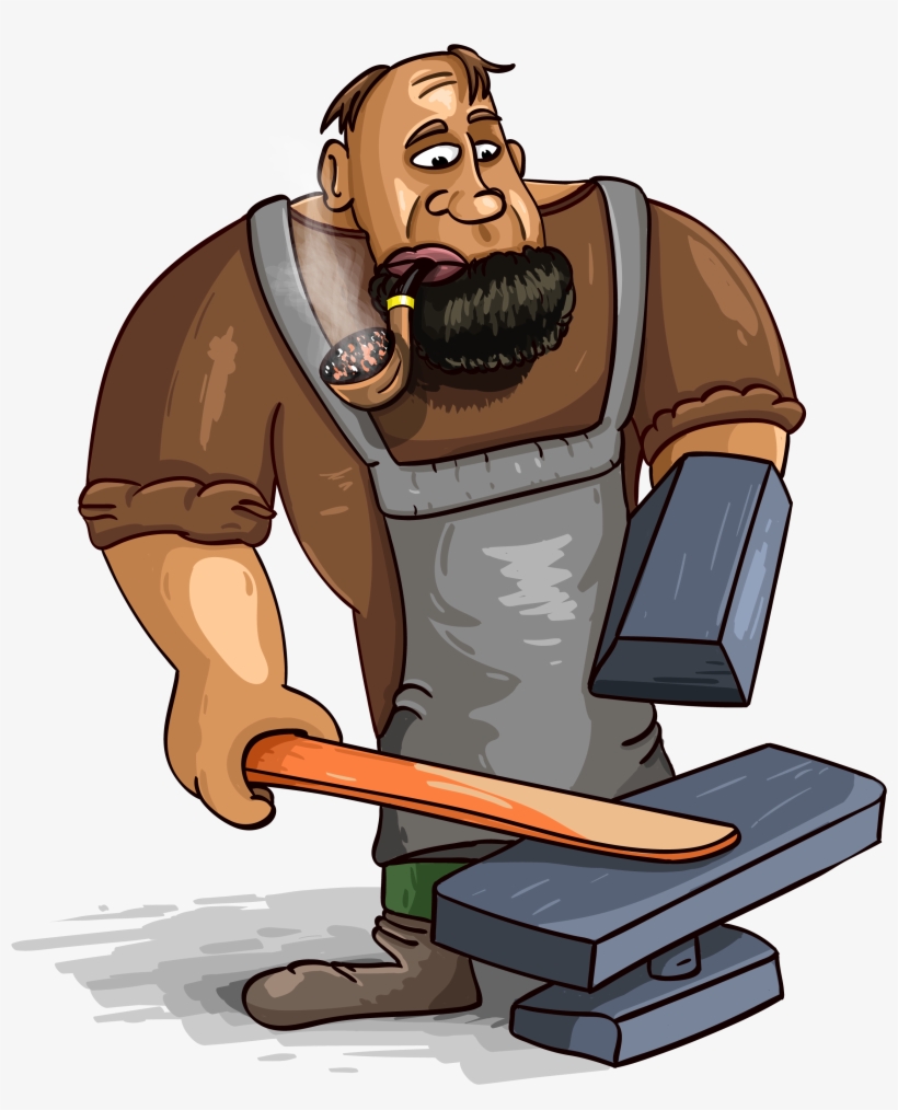Smoking Blacksmith - Anvil, transparent png #1353552