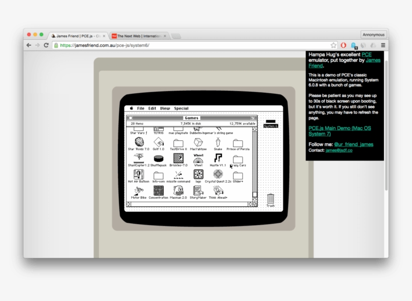 Run Classic Macintosh Os Natively In Your Browser, - Mac Os Emulator, transparent png #1353734
