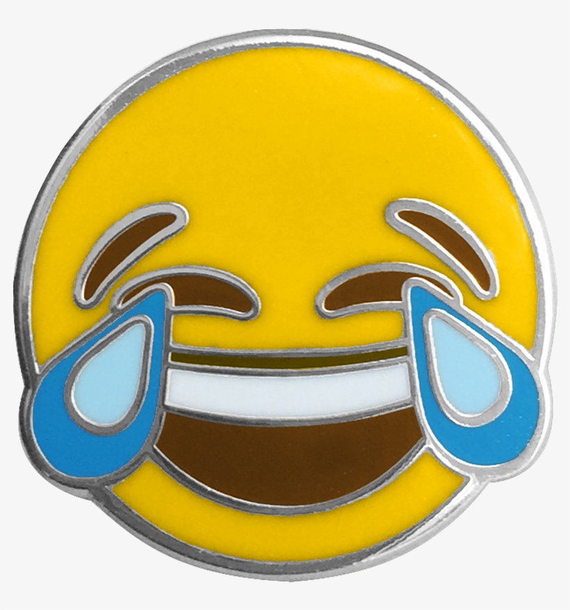 Joy Emoji Pin - Emoji, transparent png #1354065