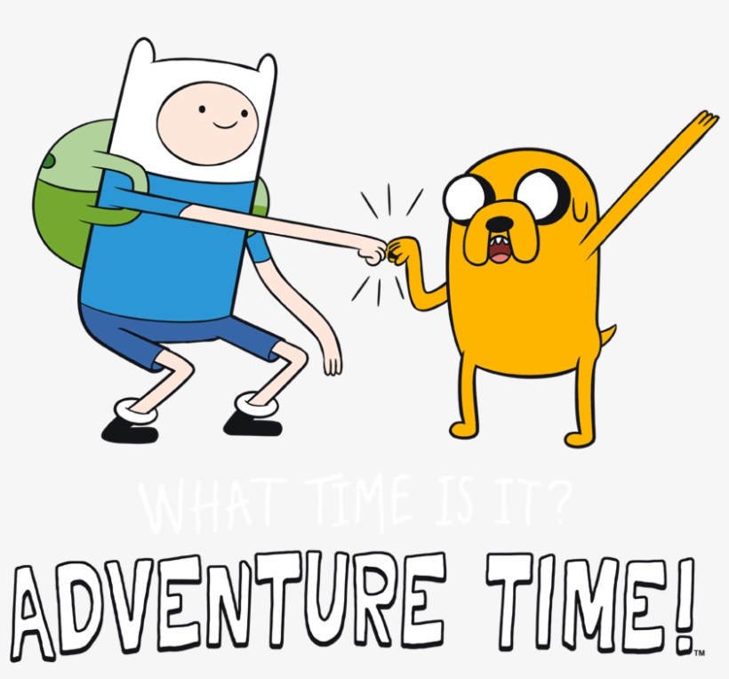 Adventure Time Fist Bump Men's Tall Fit T-shirt - Finn Cartoon Network, transparent png #1354415