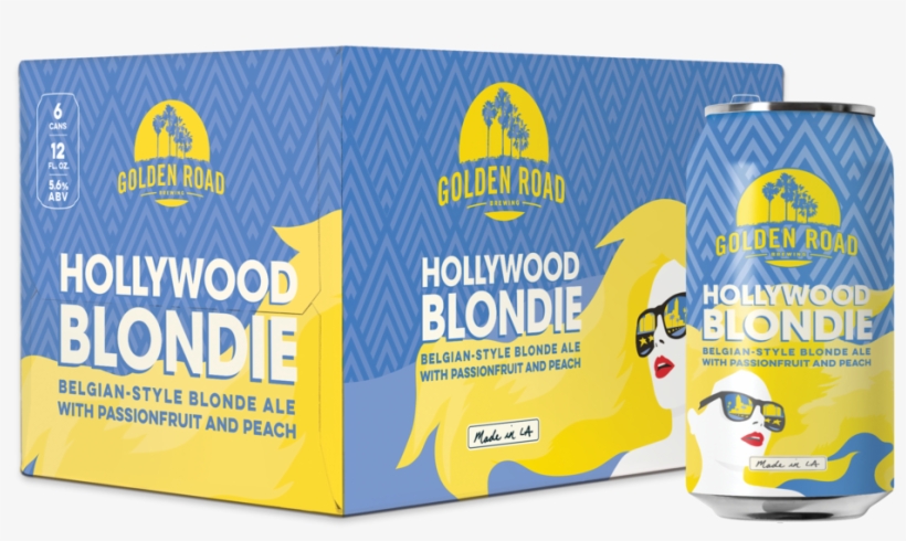 Hollywood Box Can - Golden Road Brewing Hollywood Blondie Beer 1 Fl. Oz., transparent png #1354483