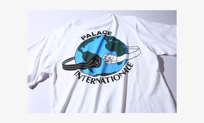 Palace Skateboard Earth Fist Bump T-shirt - Palace Skateboards, transparent png #1354487