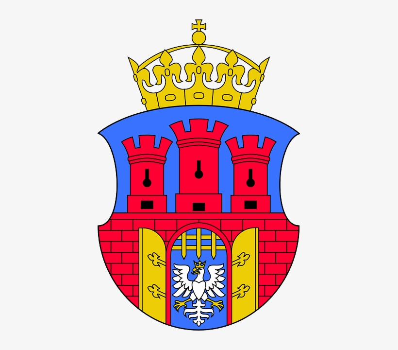 Castle, Tower, Gate, Eagle, Crown, Crest - Krakow Coat Of Arms, transparent png #1354489