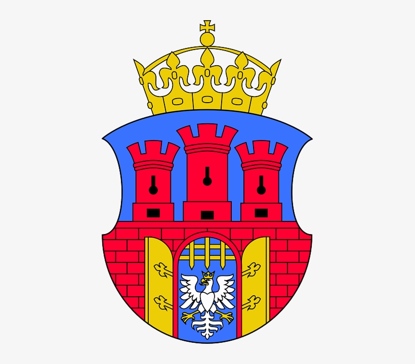 Castle, Tower, Gate, Eagle, Crown, Crest - Krakow Coat Of Arms, transparent png #1354489