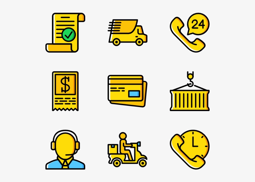 Delivery 50 Icons - Yellow Icons Png, transparent png #1354633