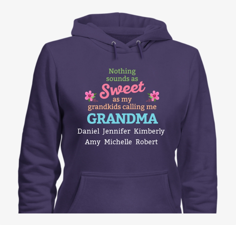 Hoodies - Cool Grandma Belongs To... Hoodie With Free Personalization, transparent png #1354824