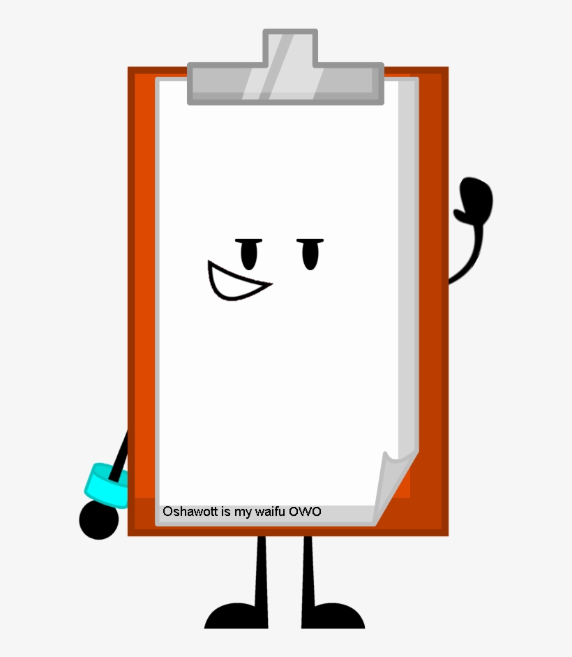 Clipboard Pose - Bfdi Clipboard, transparent png #1355222
