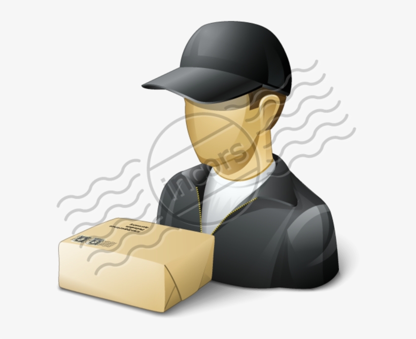 Delivery Man Parcel 16 Image - Clip Art, transparent png #1355327