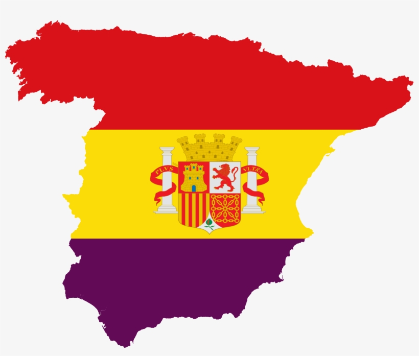 Flag Map Of The Spanish Republic - La Guerra Del General Escobar, transparent png #1355719