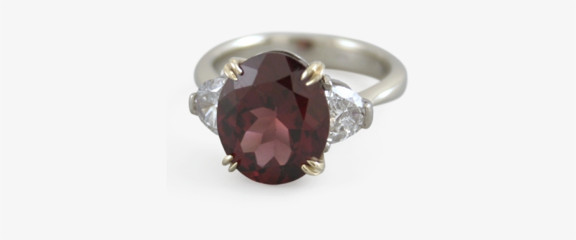 Laura's Garnet - Engagement Ring, transparent png #1355868
