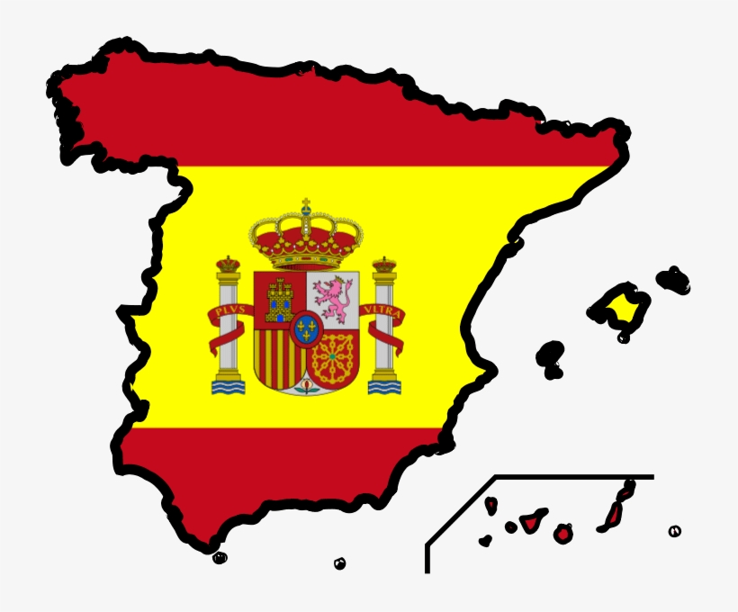 Spain Flag Map - Spain Clip Art, transparent png #1355869