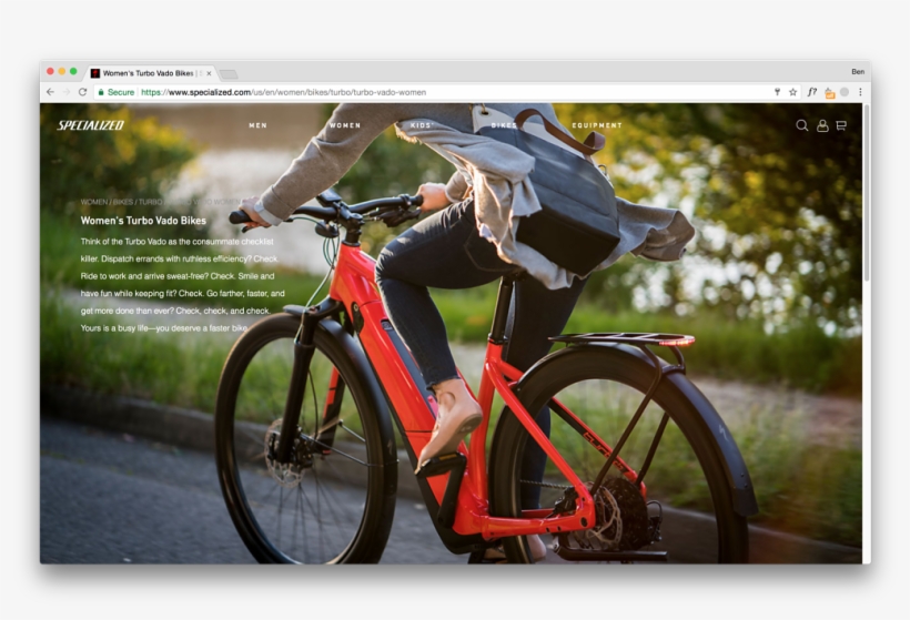 Spec Website Womensvado - Archer's Bikes, transparent png #1355980